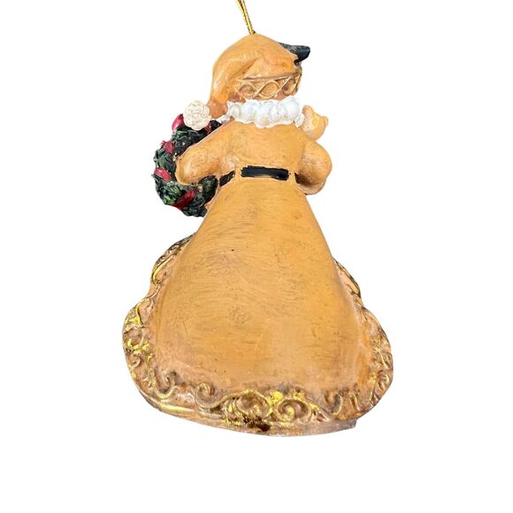 Vintage Santa Blue, Burgundy Christmas Tree Ornament - Picture 7 of 8